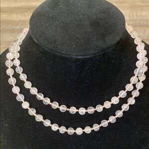 Elegant Pink Beaded Mala Necklace